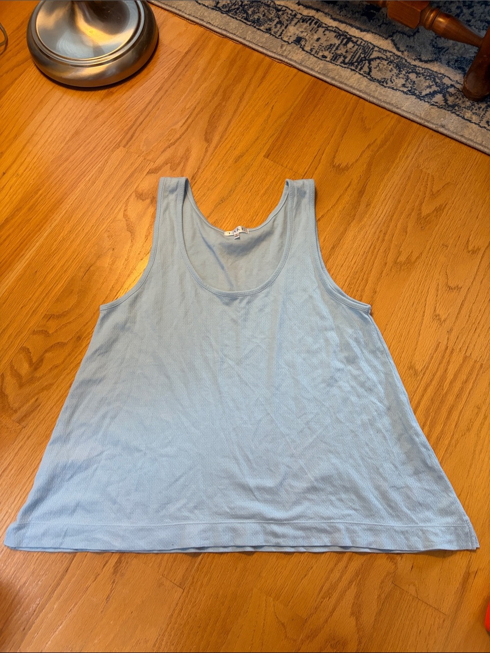 Lake pajamas light blue tank top size Large 100% Pima cotton